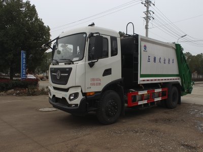 東風(fēng)天錦DFV天然氣底盤壓縮式垃圾車